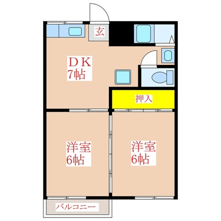 コーポ高城の物件間取画像